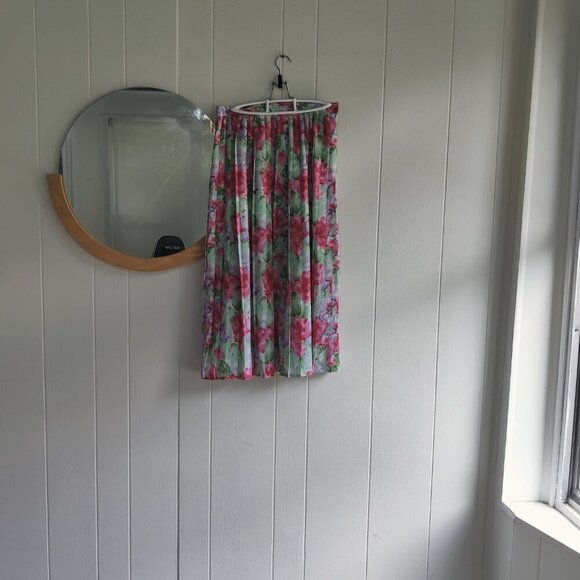 Talbots Floral Pleated Maxi Skirt with Jacket. Maggie Boutique Sz10 - Picture 3 of 6